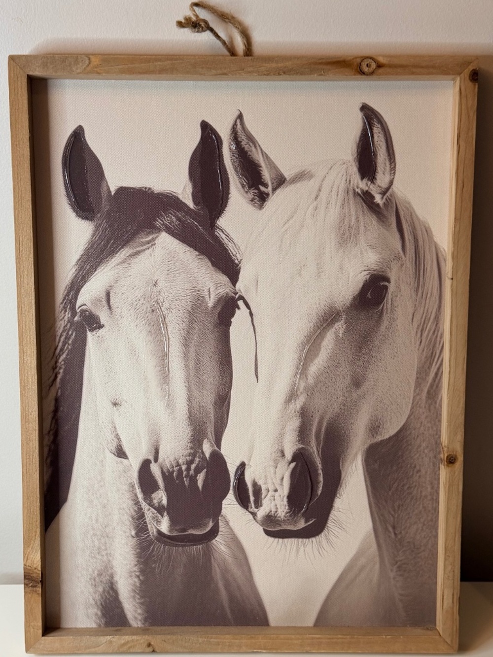 Ashland Santa Fe Horse Wall Decor Wood Frame Textured Gel Accents 30x40 cm